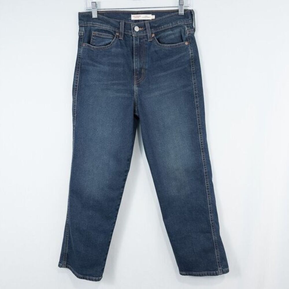 Levi‎ Strauss Signature Vintage High Rise Straight Jeans Womens 4 Blue Cropped